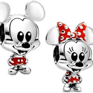 Minnie and Mickey Charm Set Never Used
